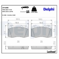 Bremsbelagsatz Scheibenbremse Delphi LP1688 FüR W220 W221 Klasse R129 Mercedes