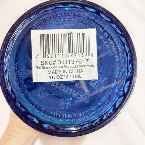 Starbucks Jewel Cut Tumbler Tasse Acryl Azure Sapphire Blue 16oz Grande - Bild 8 von 8