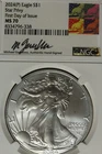 2024 P NGC MS70 STAR PRIVY FIRST DAY OF ISSUE AMERICAN SILVER EAGLE #B52899