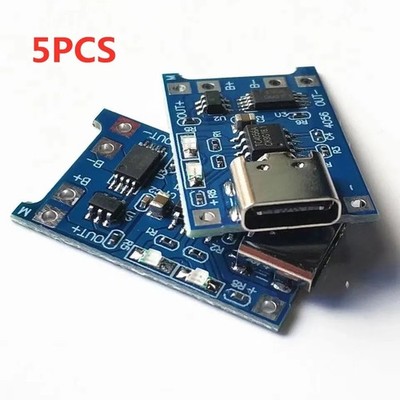 2-5 Stück TP4056 5V 1A 18650 Lithium Akku Ladegerät Modul USB Typ-C Schutz