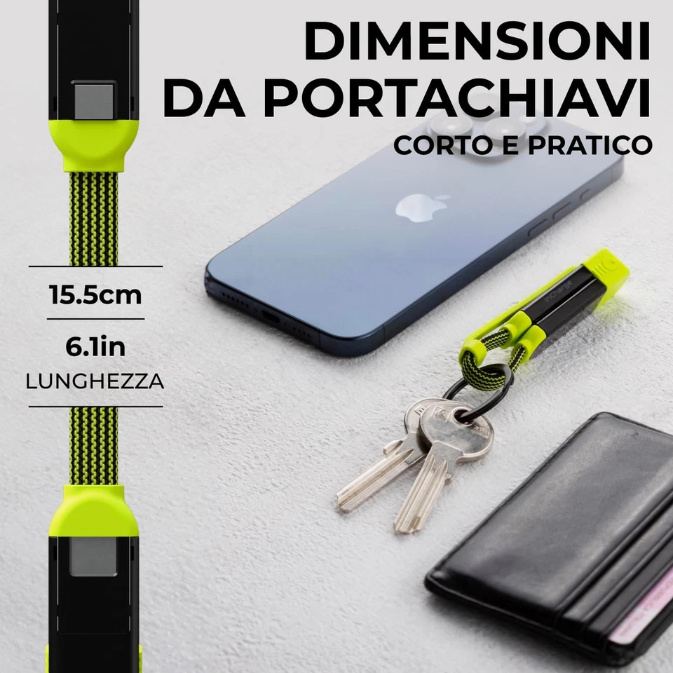 Incharge XL Pocket - Cavo Usb Type-C 6-In-1, Cavo Lightning Universale Di Ricari - Immagine 4 di 4