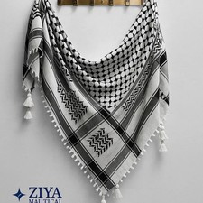 Handmade Palestinian Keffiyeh Scarf  Cotton Shemagh Shawl