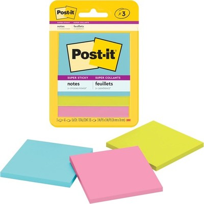 Post-it Super Sticky Notes 3x3 in. Supernova Neons Collection 3 Pads