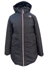 The North Face Reversible Mossbud Swirl Parka - Girls' Size XL 18 Charcoal Gray