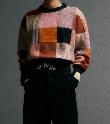 Zara x Harry Lambert x Disney Patchwork Jumper Dusty Mauve Size XL