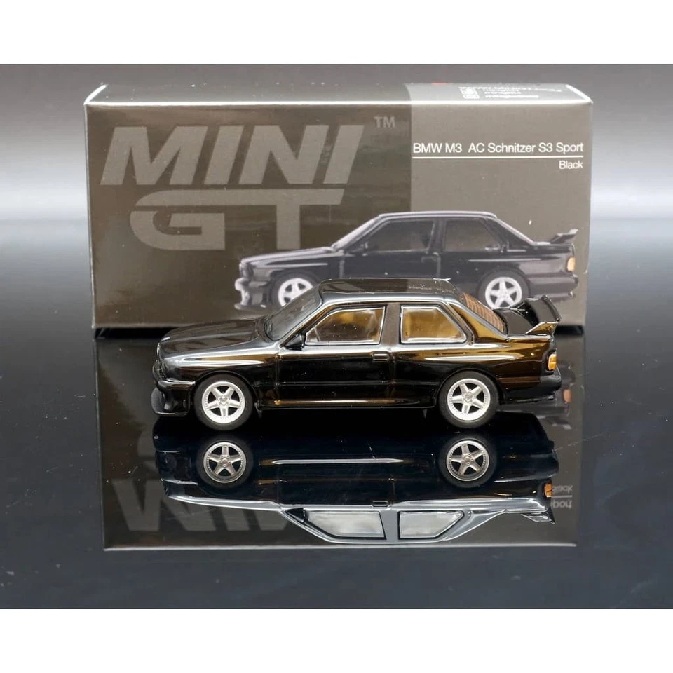 MINI GT BMW M3 E30 AC Schnitzer S3 Sport Negro ~ 1/64 Foto 3 de 4