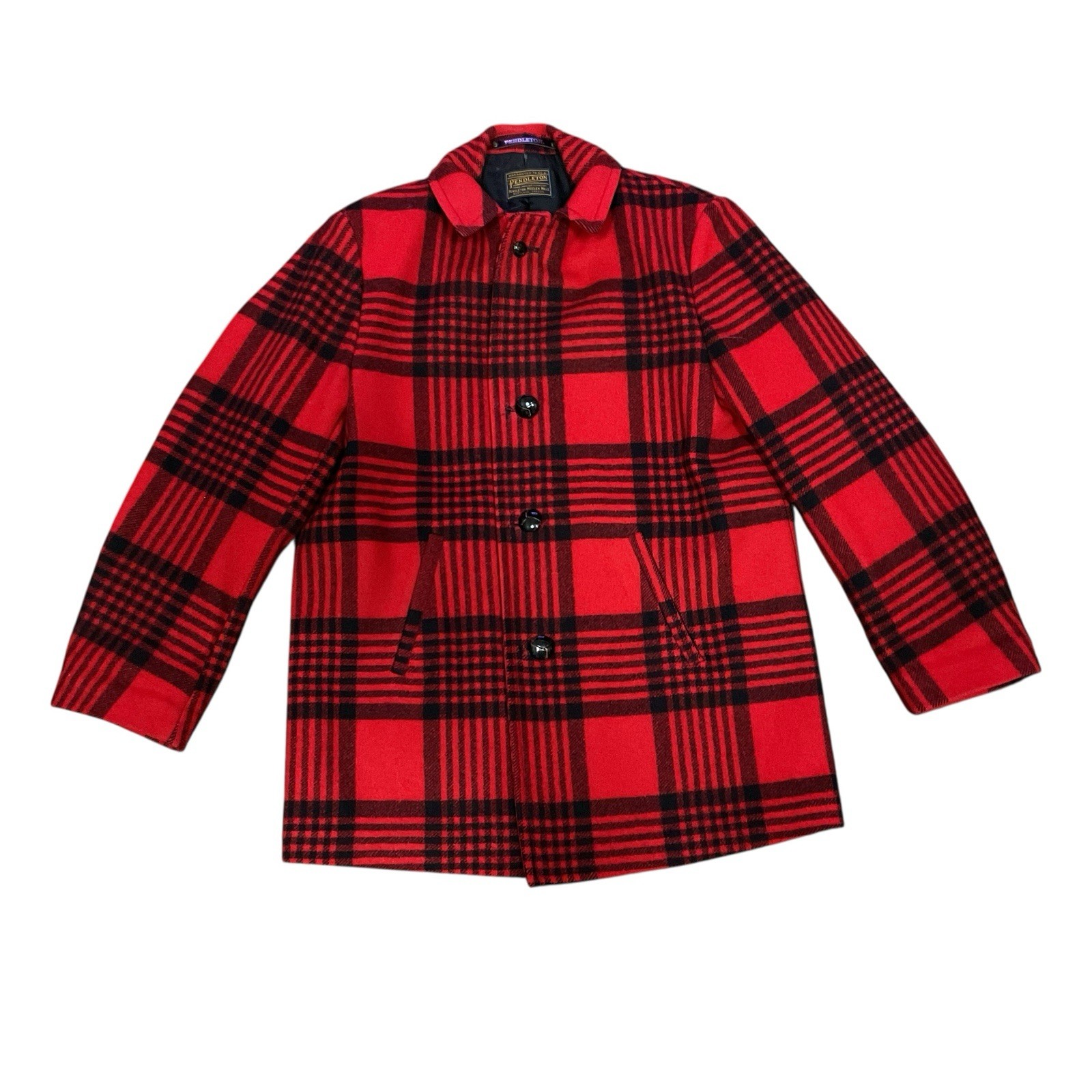 Vintage Pendleton Wool Jacket Car Coat Buffalo Pl… - image 2