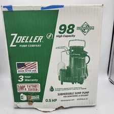 Zoeller 98-0001, Model M98 Flow-Mate Cast Iron Effluent Sump Pump, 0.5 HP, 115 V