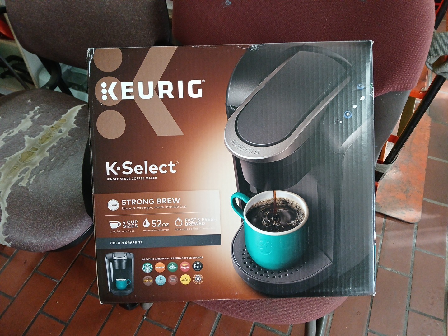 Keurig K-Select Coffee Maker, Single-Serve K-Cup Pod Coffee Machine, Black