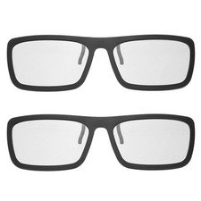 2Pcs Polarized Clip-on 3D Glasses, 3D Glasses Frames for RealD Movies