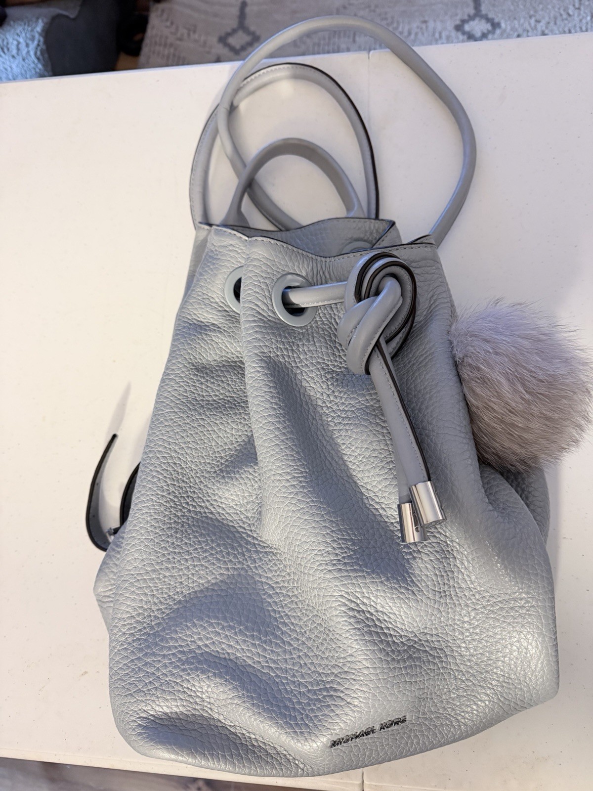 Michael Kors Dalia Drawstring Backpack Powder Blu… - image 1