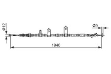 BOSCH Bremsseil Seilzug Feststellbremse 1 987 482 853 für MAZDA GJ GL GJEFW AWD