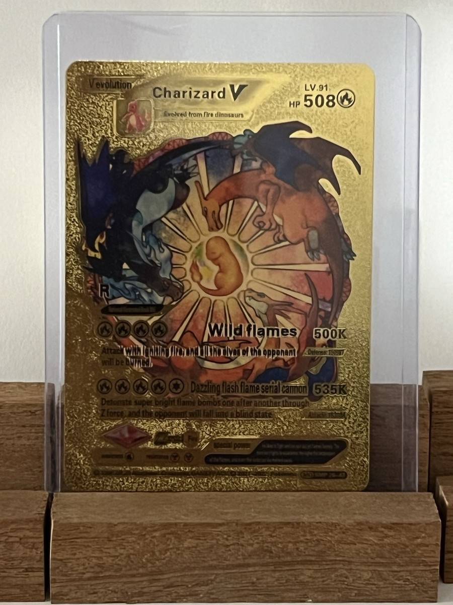 Gold Charizard V Evolution Pokemon Card | eBay