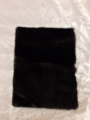 Schulte Mohair Reststück 40 x 27 cm schwarz ca. 10 mm Flor