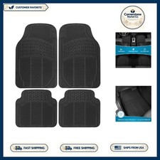 4-piece All-weather Rubber Car Floor Mats Suv Truck Van Waterproof Fit