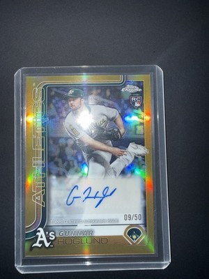 Topps 2025 Chrome Update Gold Auto Rookie Gunnar Hoglund Athletics #AC-GH /50
