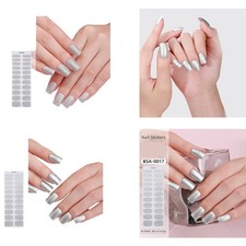 Gel Nails Stickers Semi Cured Gel Nail Strips Nails Polish Strips Gel Nail Wraps