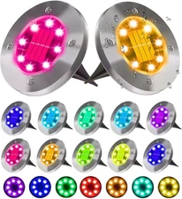 LED Solar Power Ground Lights Floor Decking Patio Outdoor Garden Lawn Path Lamp