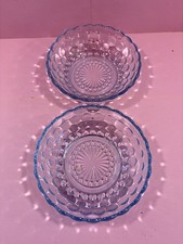 Anchor Hocking Sapphire Blue Bubble Glass PAI...