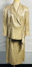 Alex Evenings Elegant Jacket And Skirt Two-Piece Set Size 16 Gold Metallic