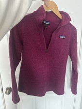 Patagonia Better Sweater Quarter Zip Fleece Pullover Plum Women  s Size Small