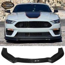Fit 21-23 Mustang Mach 1 Handling Package Front Bumper Lip Spoiler Matte Black