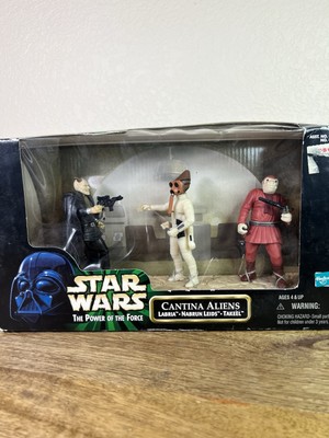 Star Wars 1998 Kenner Hasbro POTF Cantina Aliens 3-Pack Action Figure Box As Is