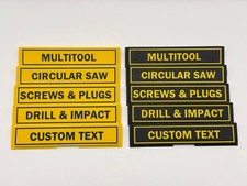 DeWalt TSTAK / Stanley FATMAX Custom Organiser Label Insert Tool Box Case Tag