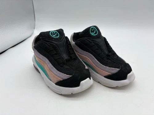 Nike Air Max 95 TD 'Have A Nike Day' per bambini taglia 7C Hyper Jade nere CI5648 001