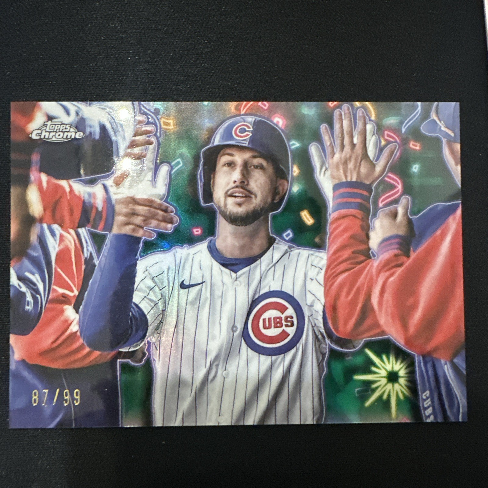 2025 Topps Chrome Update Kyle Tucker Celebracion Green Refractor #54/99 Cubs