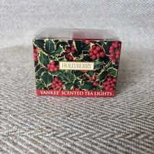 Yankee Candle Tea Lights Hollyberry Opened Box Scented Tealights 9pc Yankee Candle Tea Lights Hollyberry Opened Box Scented Tealights 9pc