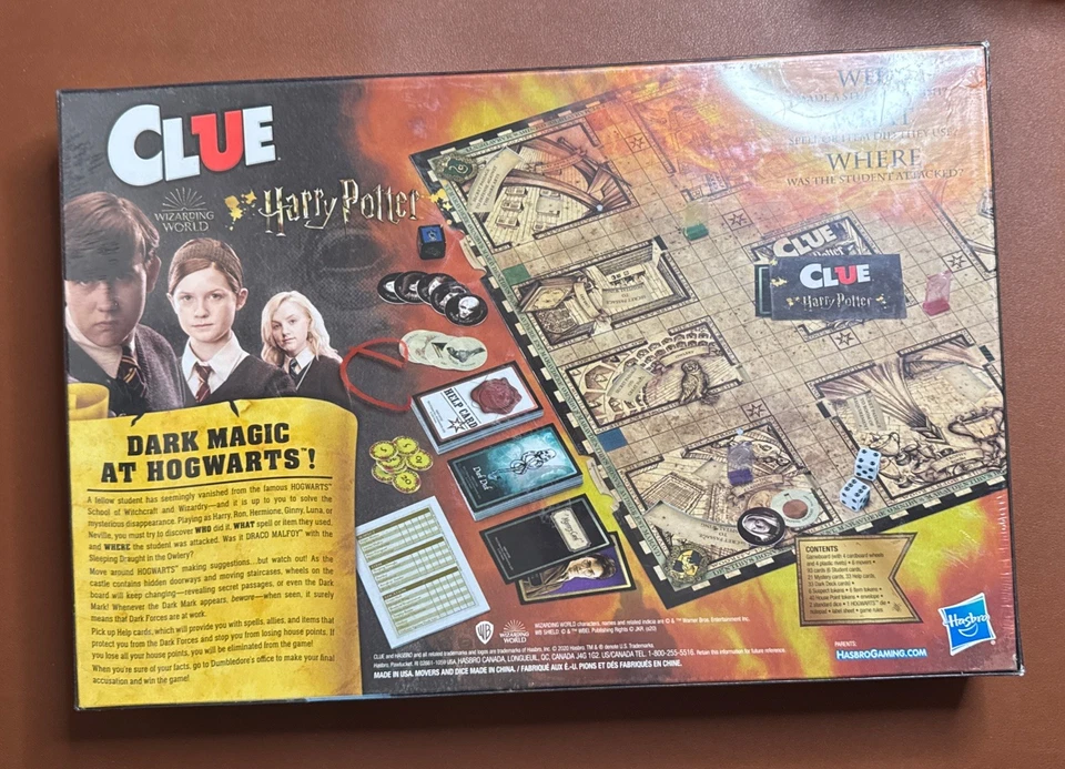 CLUE ~ Harry Potter (Wizarding World Edition) Hasbro Board Game - New Sealed NIB - Image 3 of 4