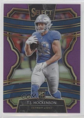 2019 Panini Select Concourse Purple Prizm 52/75 TJ Hockenson #38 Rookie RC 0m6i