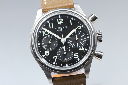 [Box, Paper] LONGINES Heritage Avigation BigEye L2.816.4 Chronograph Men's Watch
