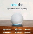 Amazon Echo Dot 5th Gen, Alexa Smart Speaker, Vibrant Sound - Glacier White