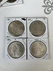 1880-s,1880-p,1881-s(nice Luster) & 1882-p Silver Morgan Dollar Lot