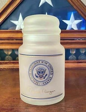 President Ronald W. Reagan Presidential Seal Apothecary Jelly Bean Candy Jar