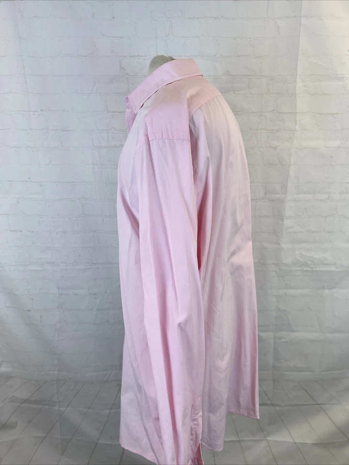 BIG & TALL Polo Ralph Lauren Para hombres Rosa Algodón Camisa de Vestir Sólida 2XLT $128 Foto 4 de 4