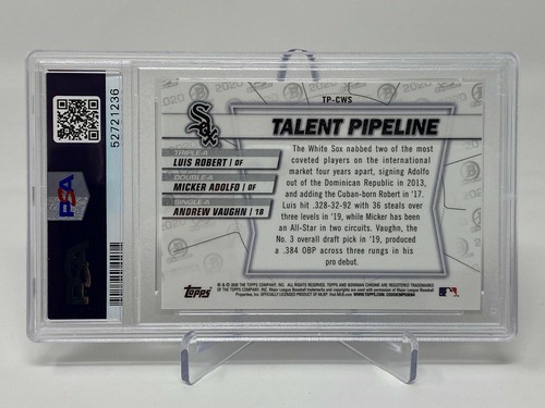 2020 Bowman Chrome White Sox Talent Pipeline PSA 10 Luis Robert - Picture 12 of 12