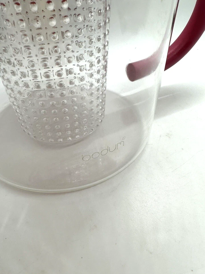 Le Pot by Bodum - Glass Teapot Kettle Plastic Infuser - 32 oz (1 liter) PINK! - Image 3 of 4