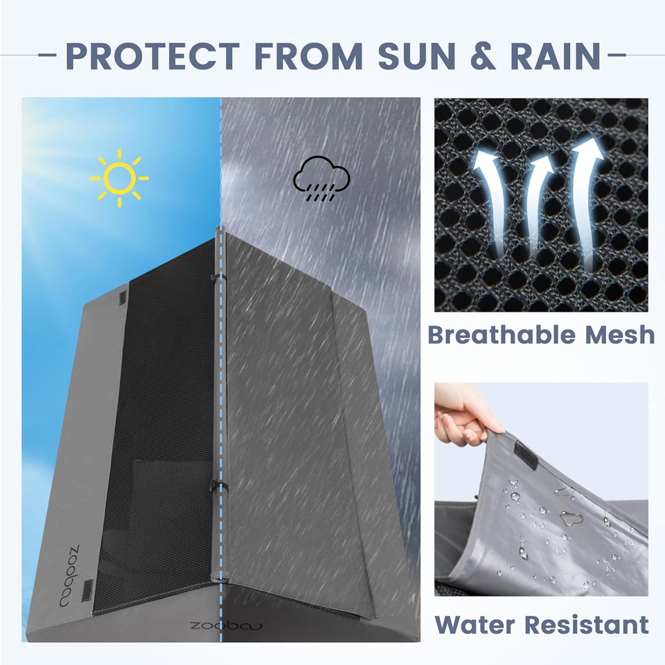 42” Outdoor Dog House for Large Breeds, Durable Large Dog Shelter with