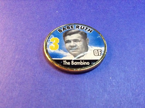 Babe Ruth Half Dollar and 1992 Hologram Card - Picture 3 of 12