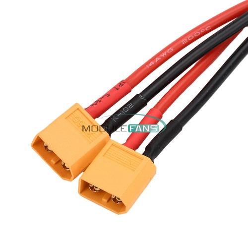 XT60 Male/Female Cable Parallel Battery Connector 4AWG Silicone Wire Y Splitter - Picture 16 of 28
