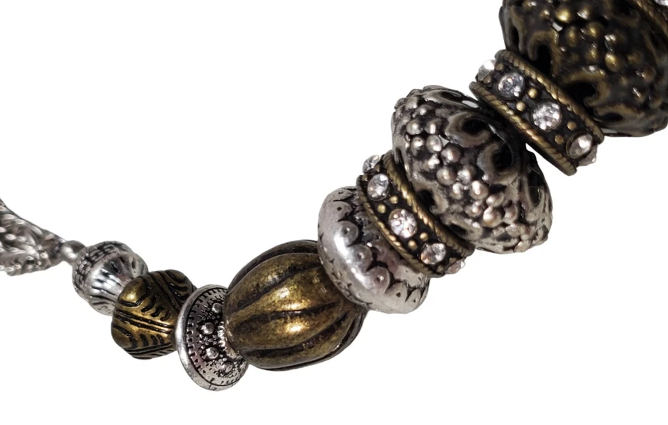 Collar Premier Designs Joyería Isabella 16" - 20" Plata y Latón con Cristales Foto 2 de 4