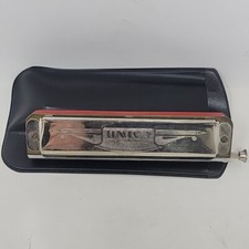 Vintage Unica Young Tombo Slide Harmonica 17-Hole With Random Case Made In Japan