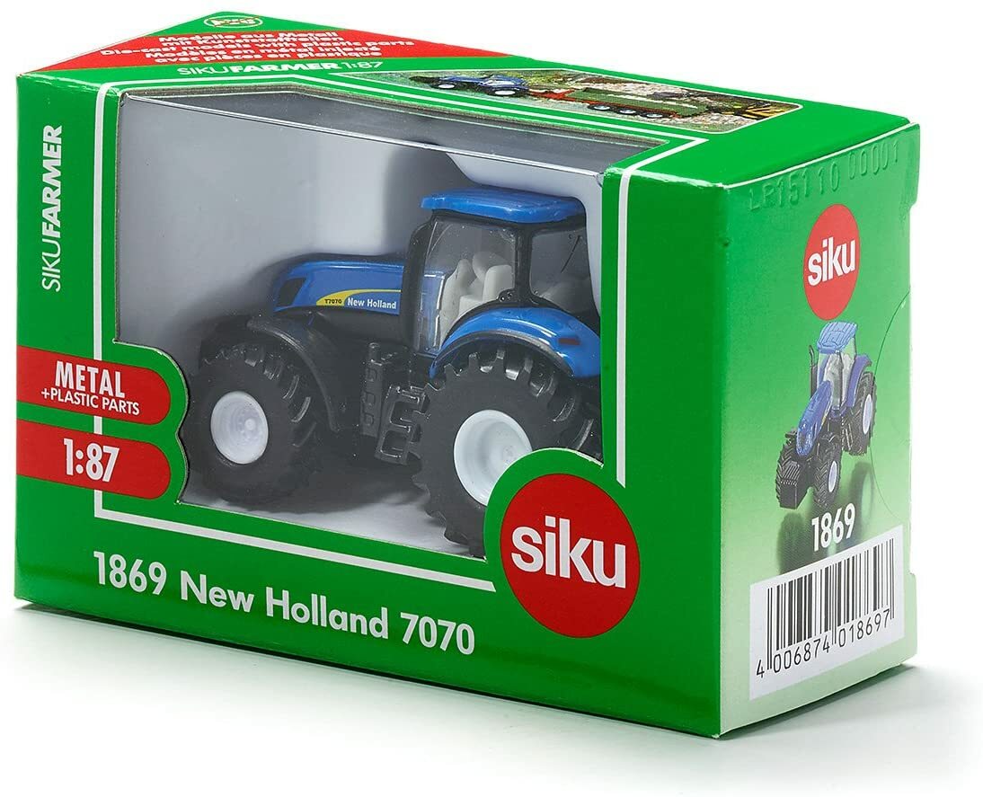 SIKU FARMER 1:87 Scale 1869 NEW HOLLAND 7070 TRACTOR Die Cast Metal  Plastic