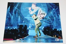 CHRIS MARTIN COLDPLAY SINGER SIGNED AUTHENTIC 11x14 PHOTO 3 BECKETT COA BAS 