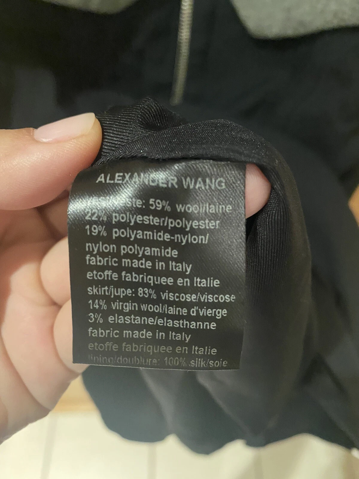 Abito Alexander Wang taglia UK 6 ottime condizioni. lana + poliestere