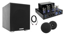 BluTube Tube Amplifier/Home Theater Receiver 2 5.25" Black Ceiling Speakers Sub
