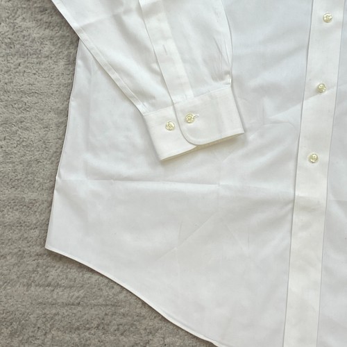 Brooks Brothers Oxford Button Shirt 16.5 - 2/3 White Outdoor Dress Formal Preppy - Picture 2 of 12